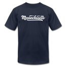 Massachusetts T-Shirt - Hand Lettered Unisex Massachusetts T Shirt - navy