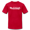 Massachusetts T-Shirt - Hand Lettered Unisex Massachusetts T Shirt - red
