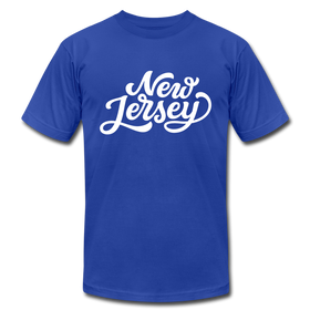 New Jersey T-Shirt - Hand Lettered Unisex New Jersey T Shirt - royal blue