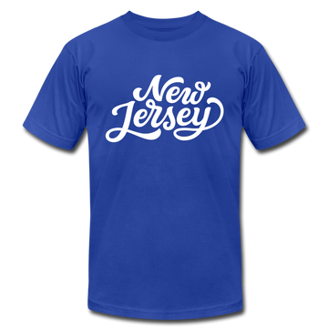 New Jersey T-Shirt - Hand Lettered Unisex New Jersey T Shirt - royal blue