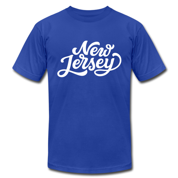 New Jersey T-Shirt - Hand Lettered Unisex New Jersey T Shirt - royal blue