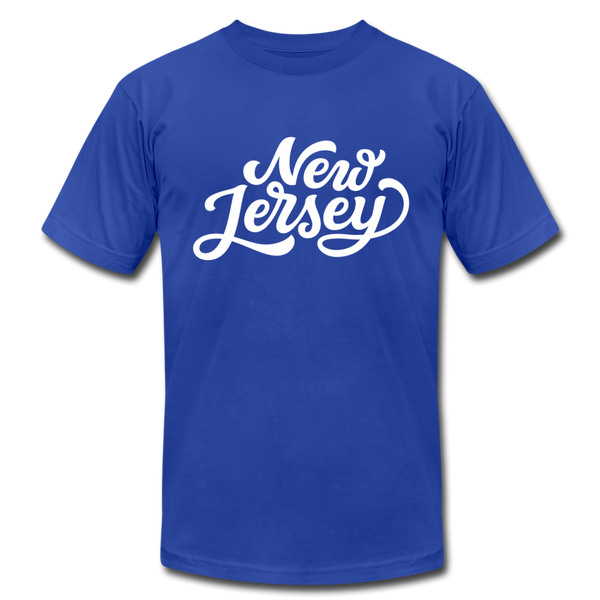 New Jersey T-Shirt - Hand Lettered Unisex New Jersey T Shirt - royal blue