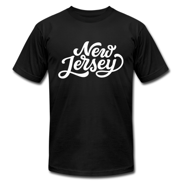 New Jersey T-Shirt - Hand Lettered Unisex New Jersey T Shirt - black
