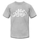 New Jersey T-Shirt - Hand Lettered Unisex New Jersey T Shirt - heather gray