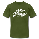 New Jersey T-Shirt - Hand Lettered Unisex New Jersey T Shirt - olive