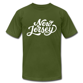 New Jersey T-Shirt - Hand Lettered Unisex New Jersey T Shirt - olive