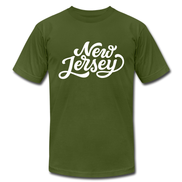 New Jersey T-Shirt - Hand Lettered Unisex New Jersey T Shirt - olive
