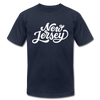 New Jersey T-Shirt - Hand Lettered Unisex New Jersey T Shirt - navy
