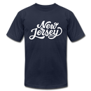New Jersey T-Shirt - Hand Lettered Unisex New Jersey T Shirt - navy