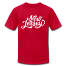 New Jersey T-Shirt - Hand Lettered Unisex New Jersey T Shirt - red