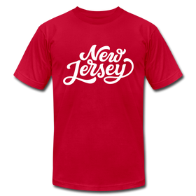 New Jersey T-Shirt - Hand Lettered Unisex New Jersey T Shirt - red
