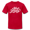 New Jersey T-Shirt - Hand Lettered Unisex New Jersey T Shirt - red