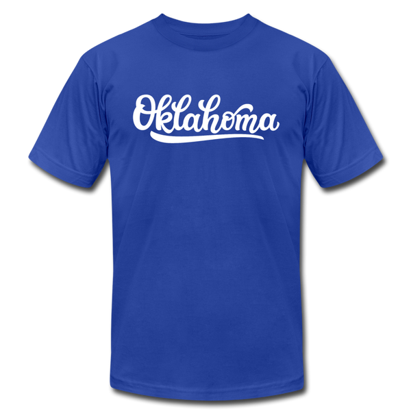 Oklahoma T-Shirt - Hand Lettered Unisex Oklahoma T Shirt - royal blue