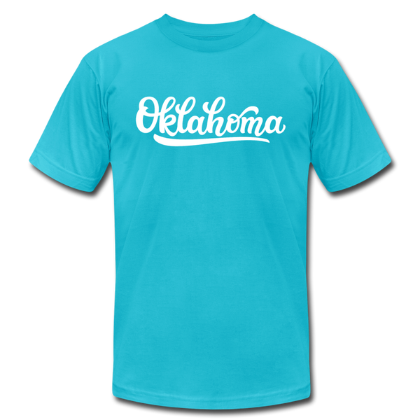 Oklahoma T-Shirt - Hand Lettered Unisex Oklahoma T Shirt - turquoise