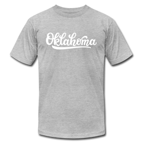 Oklahoma T-Shirt - Hand Lettered Unisex Oklahoma T Shirt - heather gray
