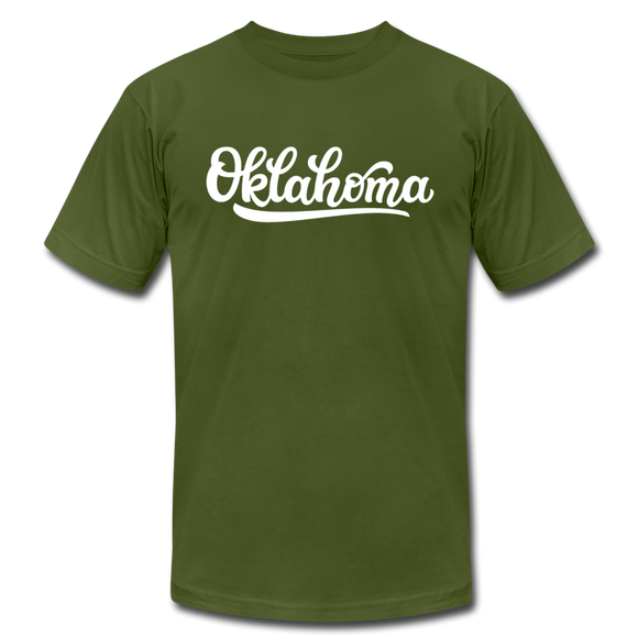 Oklahoma T-Shirt - Hand Lettered Unisex Oklahoma T Shirt - olive