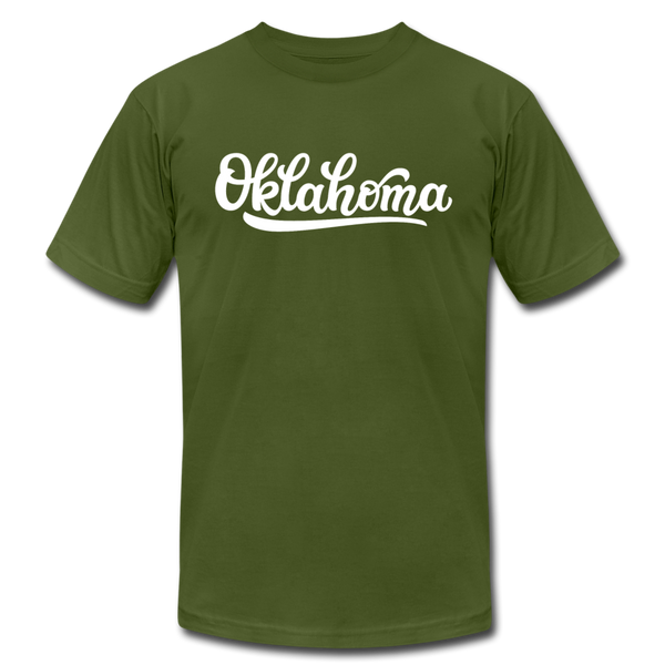 Oklahoma T-Shirt - Hand Lettered Unisex Oklahoma T Shirt - olive