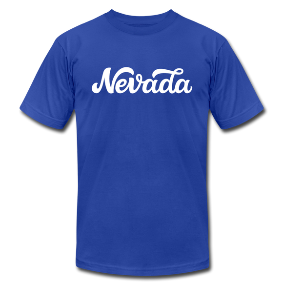 Nevada T-Shirt - Hand Lettered Unisex Nevada T Shirt - royal blue