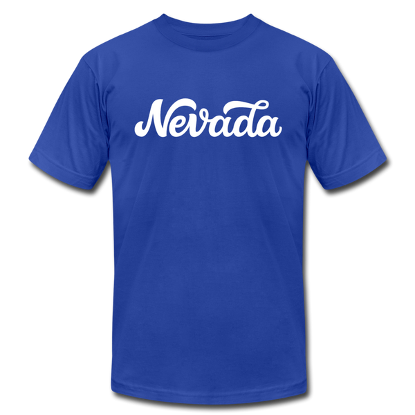 Nevada T-Shirt - Hand Lettered Unisex Nevada T Shirt - royal blue