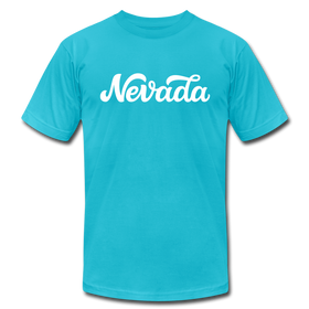 Nevada T-Shirt - Hand Lettered Unisex Nevada T Shirt - turquoise