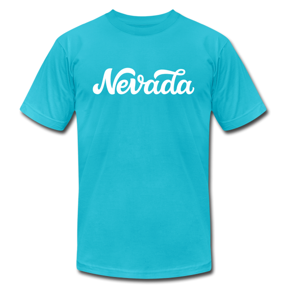Nevada T-Shirt - Hand Lettered Unisex Nevada T Shirt - turquoise
