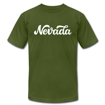 Nevada T-Shirt - Hand Lettered Unisex Nevada T Shirt - olive