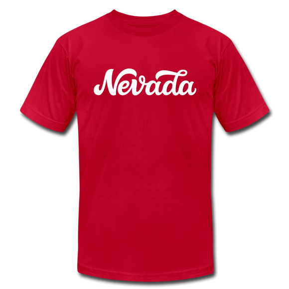 Nevada T-Shirt - Hand Lettered Unisex Nevada T Shirt - red