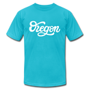 Oregon T-Shirt - Hand Lettered Unisex Oregon T Shirt - turquoise