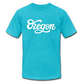 Oregon T-Shirt - Hand Lettered Unisex Oregon T Shirt - turquoise