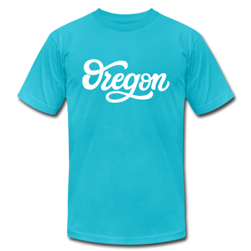 Oregon T-Shirt - Hand Lettered Unisex Oregon T Shirt - turquoise