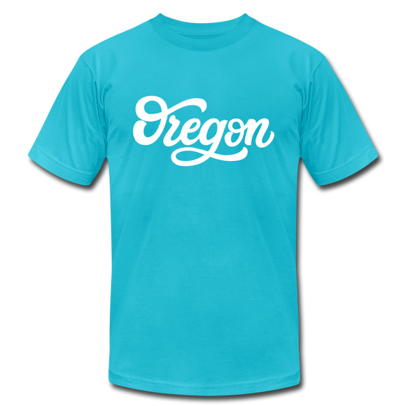 Oregon T-Shirt - Hand Lettered Unisex Oregon T Shirt - turquoise