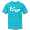 Oregon T-Shirt - Hand Lettered Unisex Oregon T Shirt - turquoise