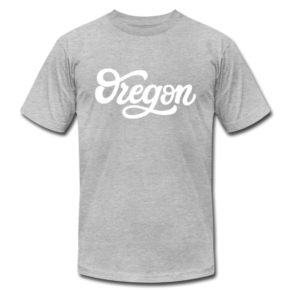 Oregon T-Shirt - Hand Lettered Unisex Oregon T Shirt - heather gray