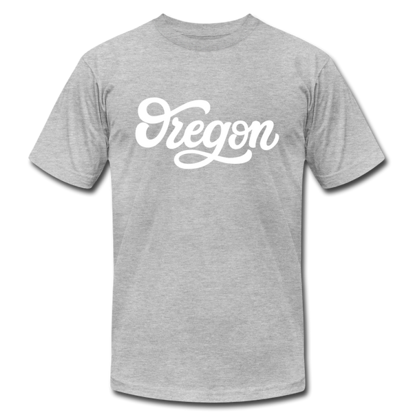 Oregon T-Shirt - Hand Lettered Unisex Oregon T Shirt - heather gray