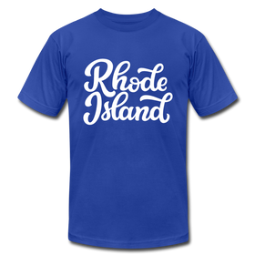 Rhode Island T-Shirt - Hand Lettered Unisex Rhode Island T Shirt - royal blue