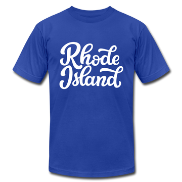 Rhode Island T-Shirt - Hand Lettered Unisex Rhode Island T Shirt - royal blue