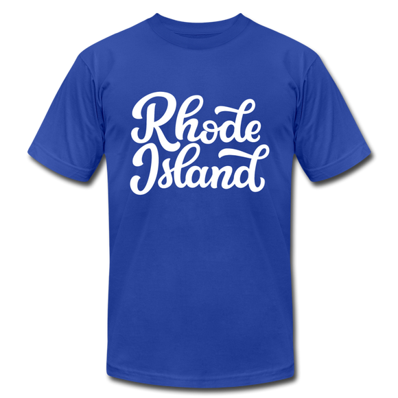 Rhode Island T-Shirt - Hand Lettered Unisex Rhode Island T Shirt - royal blue