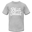 Rhode Island T-Shirt - Hand Lettered Unisex Rhode Island T Shirt - heather gray