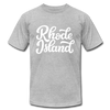 Rhode Island T-Shirt - Hand Lettered Unisex Rhode Island T Shirt - heather gray
