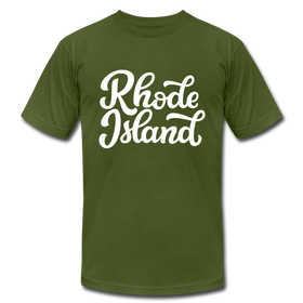 Rhode Island T-Shirt - Hand Lettered Unisex Rhode Island T Shirt - olive