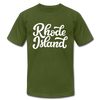 Rhode Island T-Shirt - Hand Lettered Unisex Rhode Island T Shirt - olive