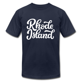Rhode Island T-Shirt - Hand Lettered Unisex Rhode Island T Shirt - navy
