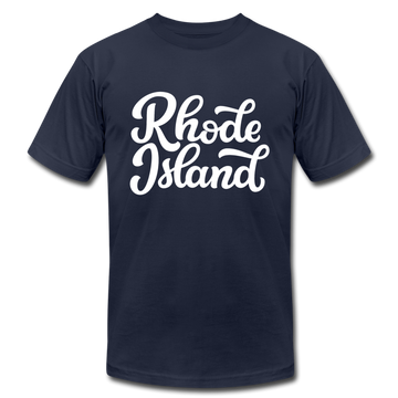 Rhode Island T-Shirt - Hand Lettered Unisex Rhode Island T Shirt - navy