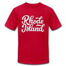 Rhode Island T-Shirt - Hand Lettered Unisex Rhode Island T Shirt - red