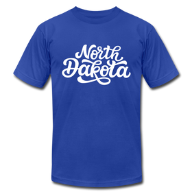 North Dakota T-Shirt - Hand Lettered Unisex North Dakota T Shirt - royal blue