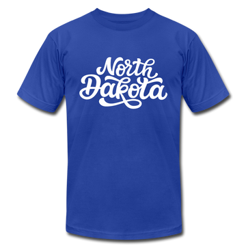 North Dakota T-Shirt - Hand Lettered Unisex North Dakota T Shirt - royal blue