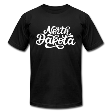 North Dakota T-Shirt - Hand Lettered Unisex North Dakota T Shirt - black