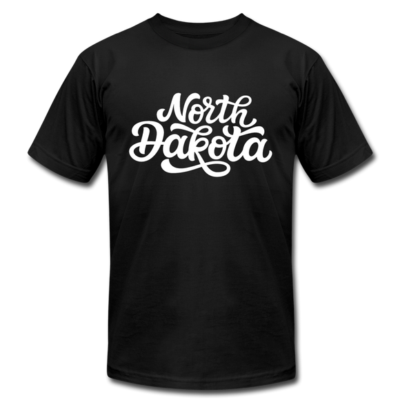 North Dakota T-Shirt - Hand Lettered Unisex North Dakota T Shirt - black