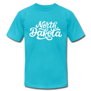 North Dakota T-Shirt - Hand Lettered Unisex North Dakota T Shirt - turquoise