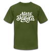 North Dakota T-Shirt - Hand Lettered Unisex North Dakota T Shirt - olive